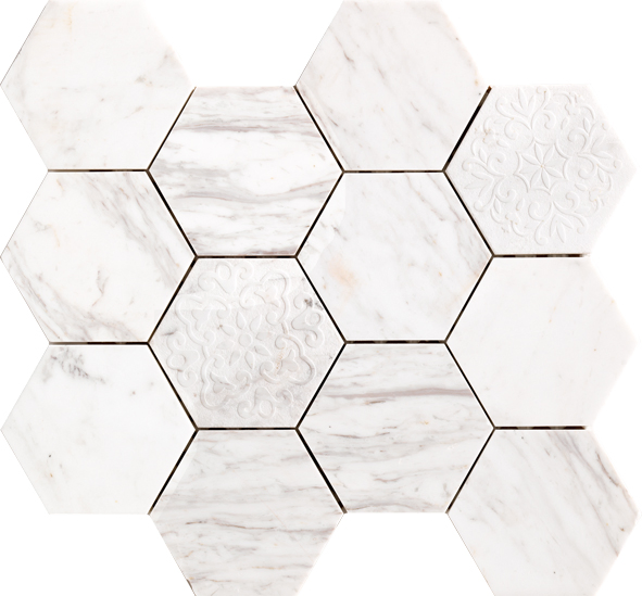 Мозаичная плитка из натурального мрамора для кухни и ванной