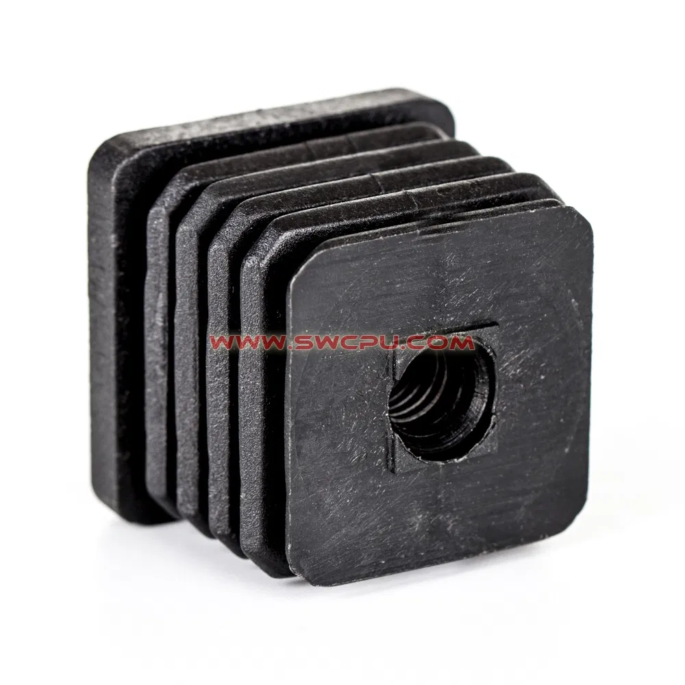 Customized Injection Mold LDPE Rectangle Tube/Pipe Plastic Caps for Steel Tubing