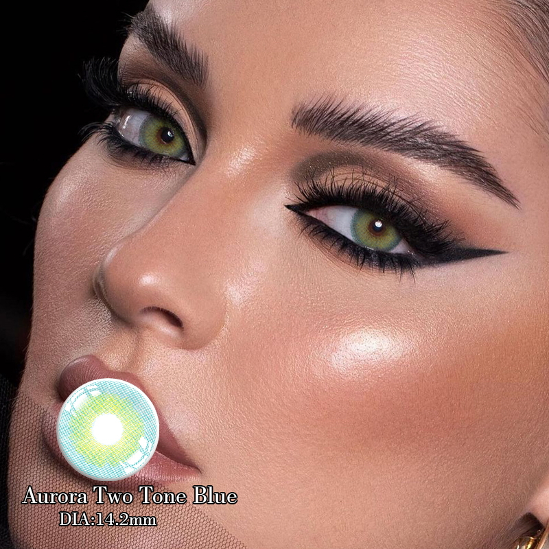 OEM Ksseye Meetone Aurora Circle Natural Looking Eye Contacts Lenses Cosmetic Color Contact Lens for Big Eyes