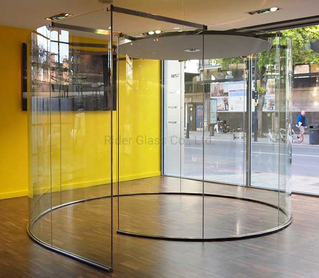 Clear Blue Low E Curved and Bent Insulated Curtain Glass Price