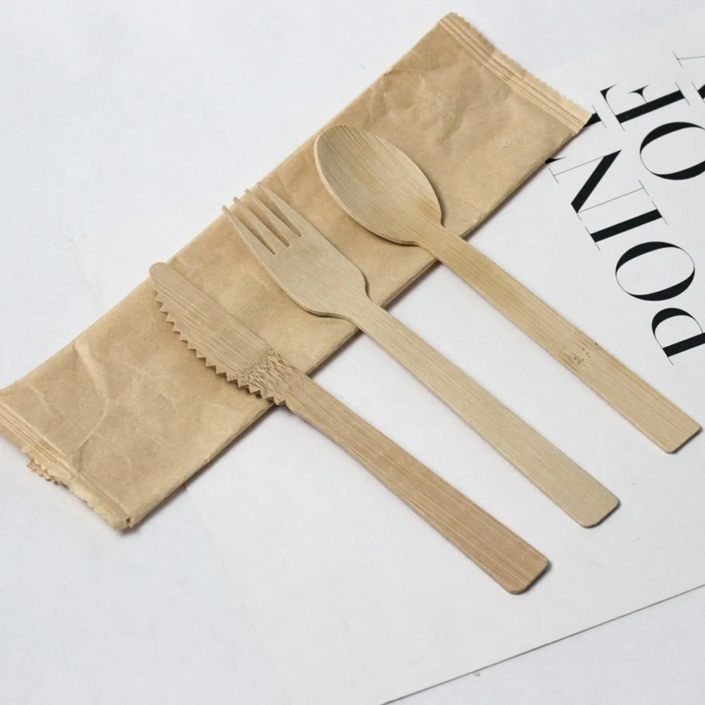 Disposable Home Camping Use Bamboo Dinnerware/Tableware/Cutlery Set