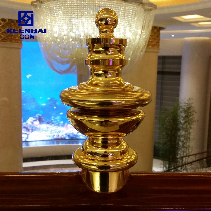 Luxury Gold Color Staircase Aluminum Stair Handrail for Villa