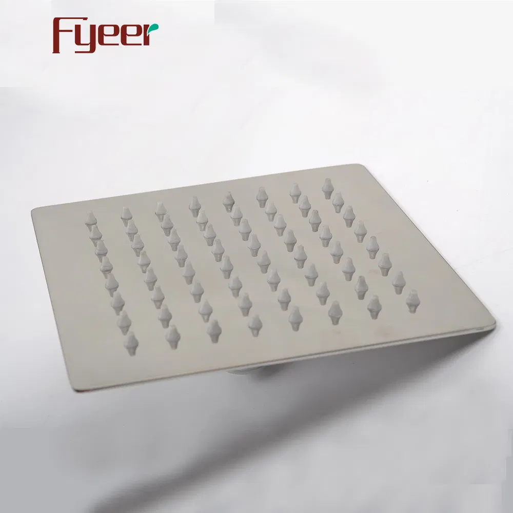 Fyeer 6 Inch Square Stainless Steel Rainfall Shower Head