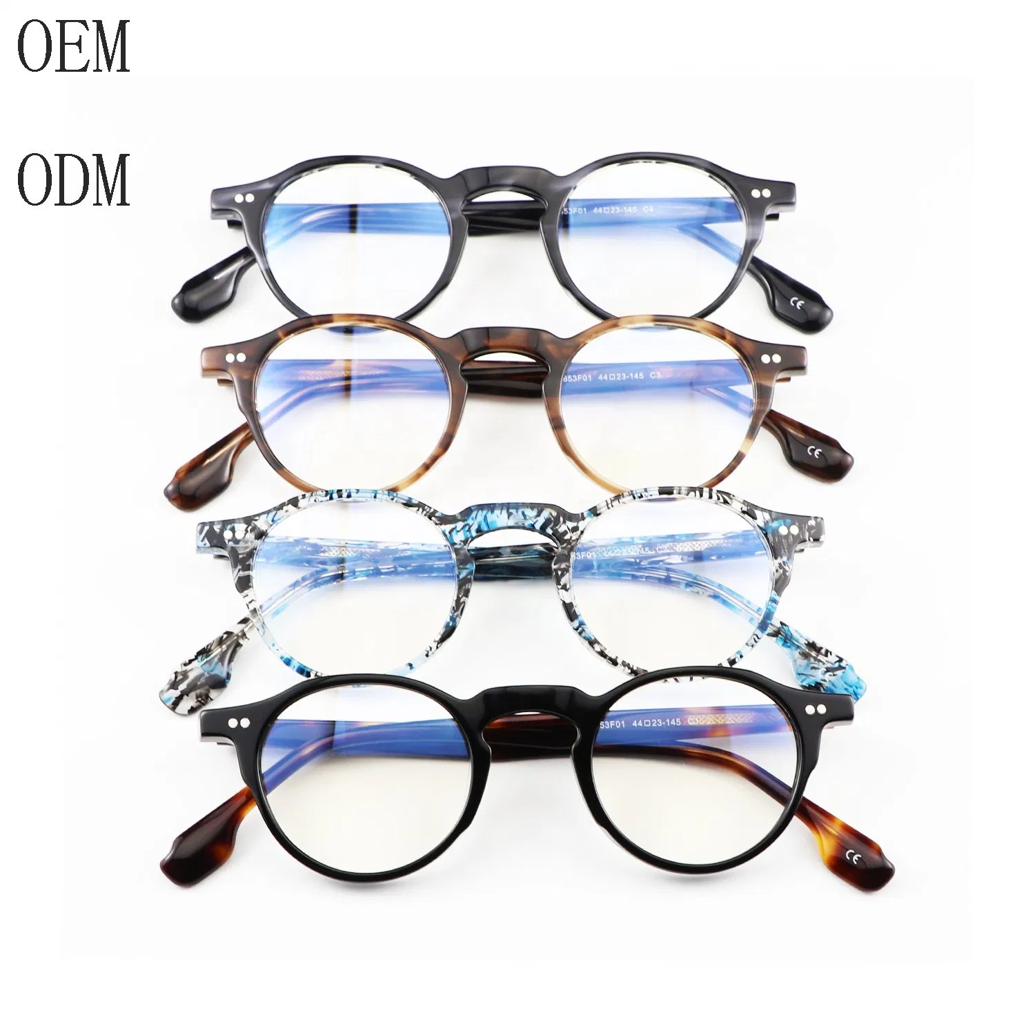 Unisex Transparent Acetate Optical Frames Wholesale Photochromic Eyegasses
