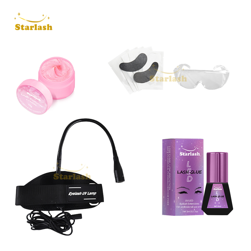 Star Lash LED UV Foot Pedal Eyelash Long Retention UV LED Lash Extension Glue Wrist UV Lamp Kit