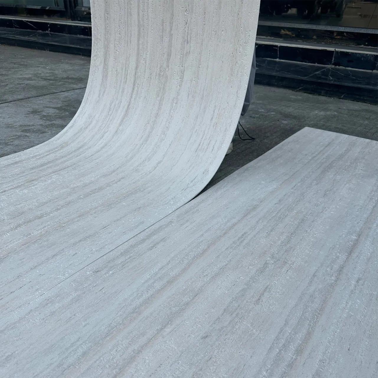 Matte Texture Flexistone Wall Panel Cladding Mcm Travertine Stone Veneer Sheet