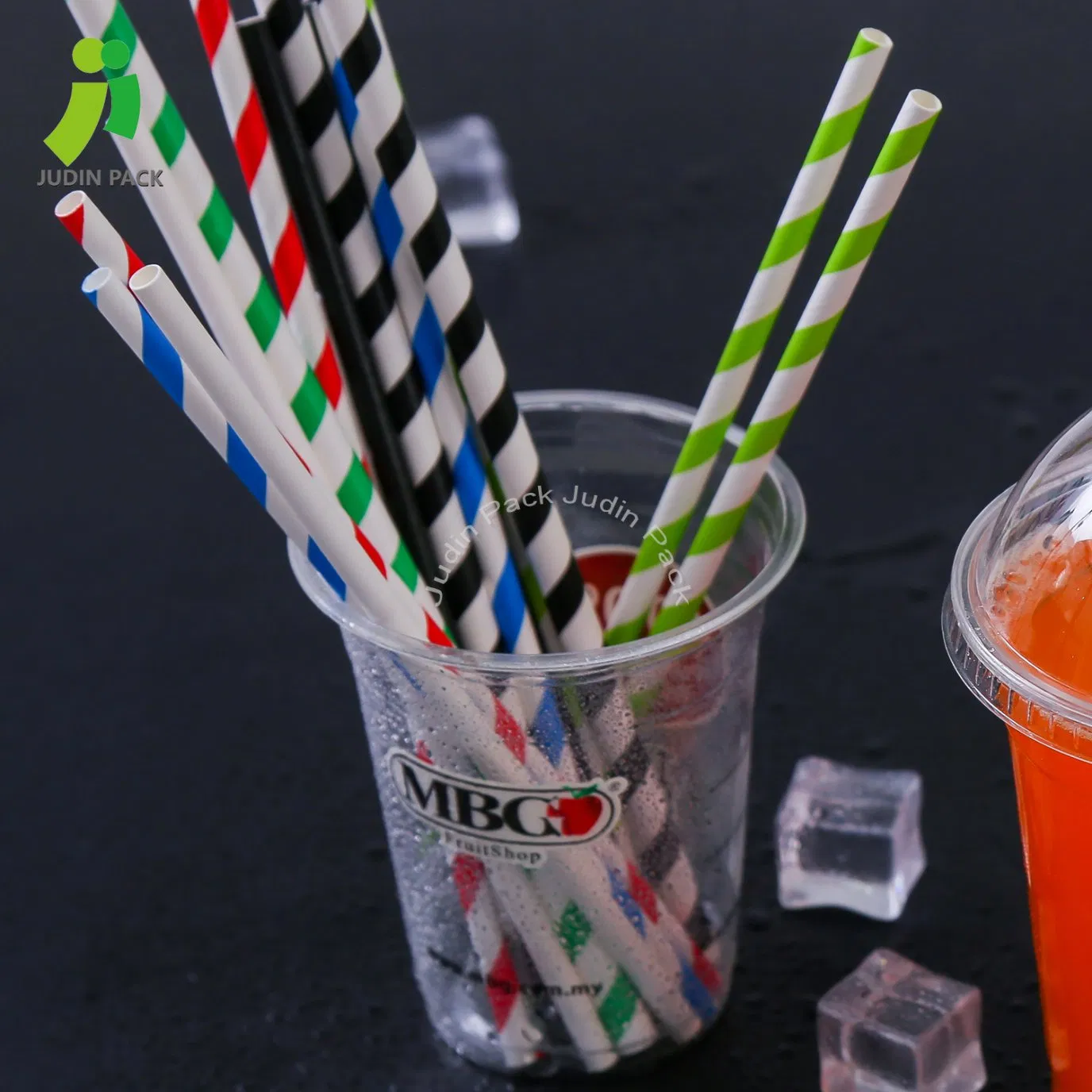 Multi-Color Paper Straw Compossible Disposable Paper Straw