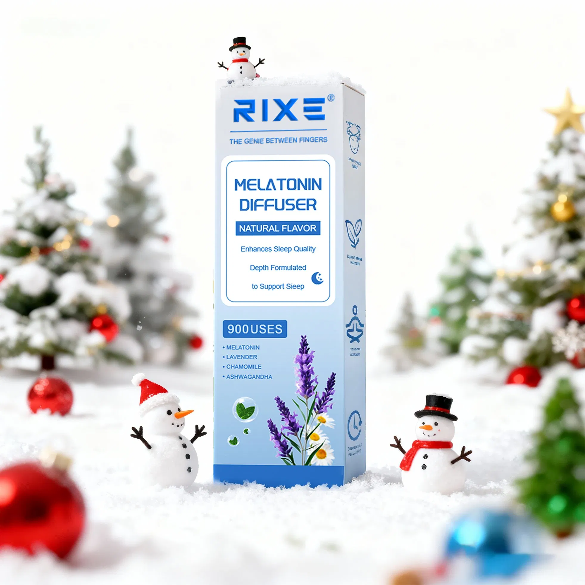 Herbal Diffuser Pen with Extracts of Mullein, Thyme and Mint for Lung Cleansing, Breathing Improvement, Oral Air Freshening and Quitting Bad Habit - 900 Uses