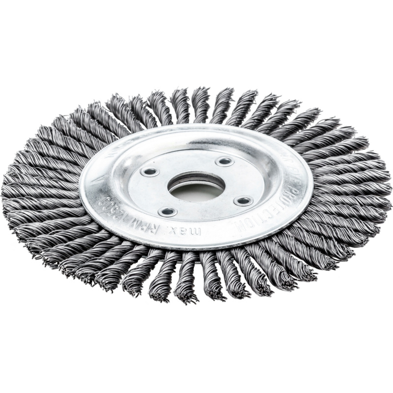 Круглая витая плоская щетка для металла