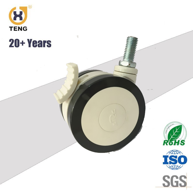 Twin Wheel Caster Medium Duty Stem Medical Caster