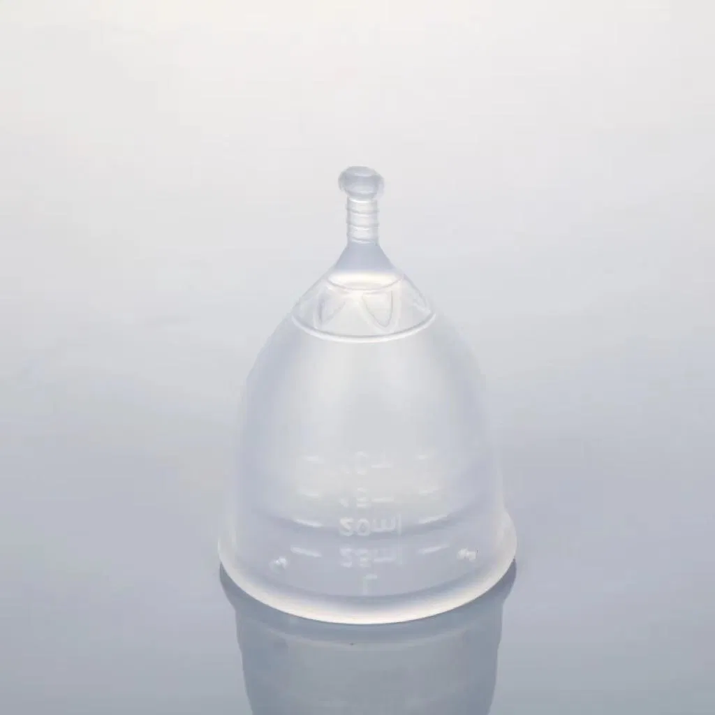 Long Handle Soft Silicone Menstrual Cup for Teenagers