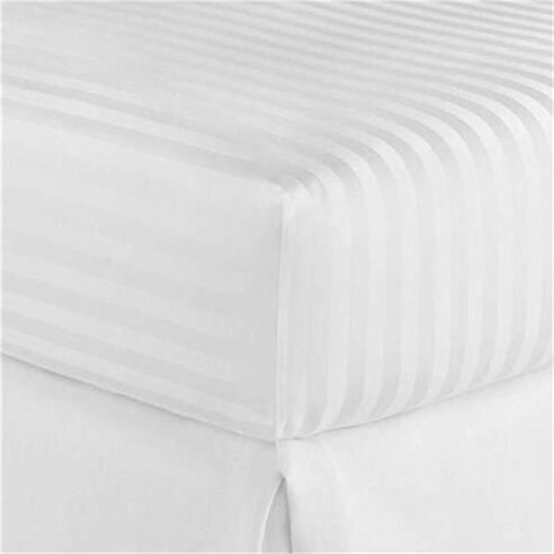 Hospital Hotel Bed Fitted Sheet with 1cm Stripe