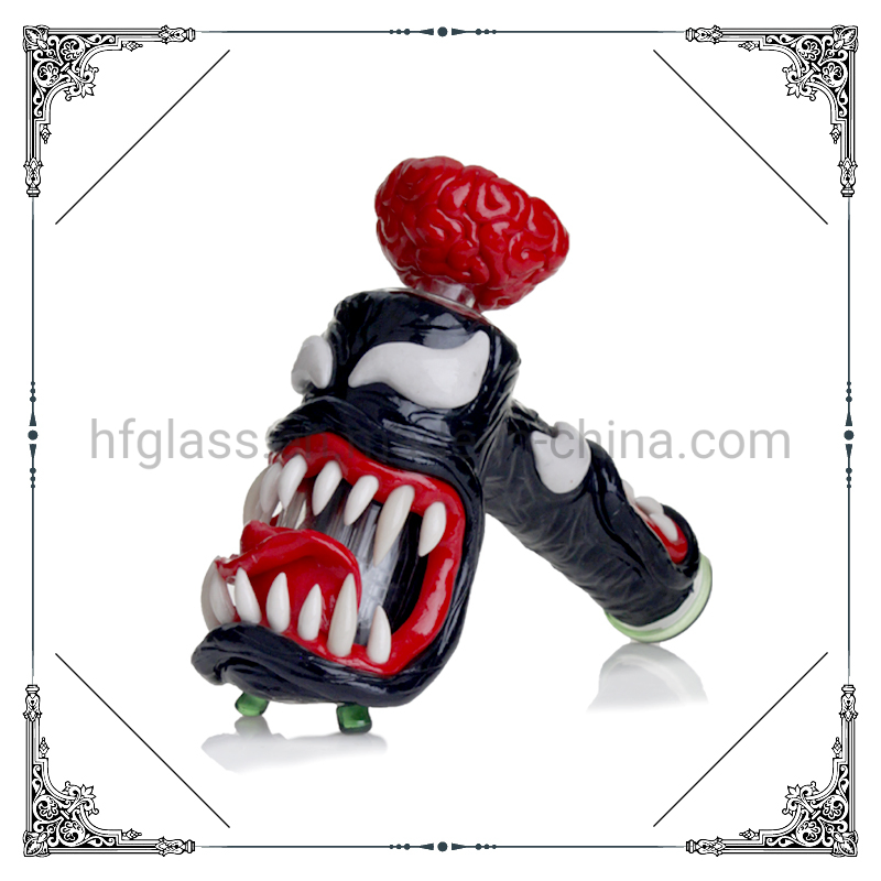 Phoenix 3D Hand Painting Monster Hammer and Bowl Smoking Glass Water Pipe 6 Arms Perc