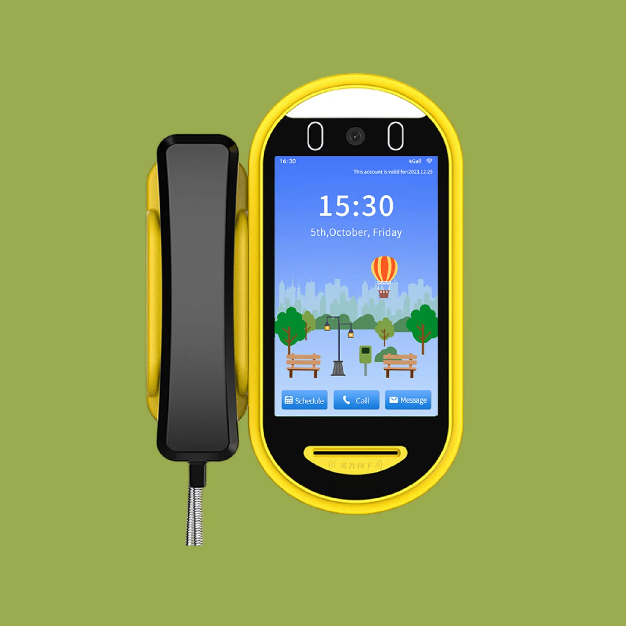 Wireless RFID Public Phone with HD Video Display for Enhanced Communication