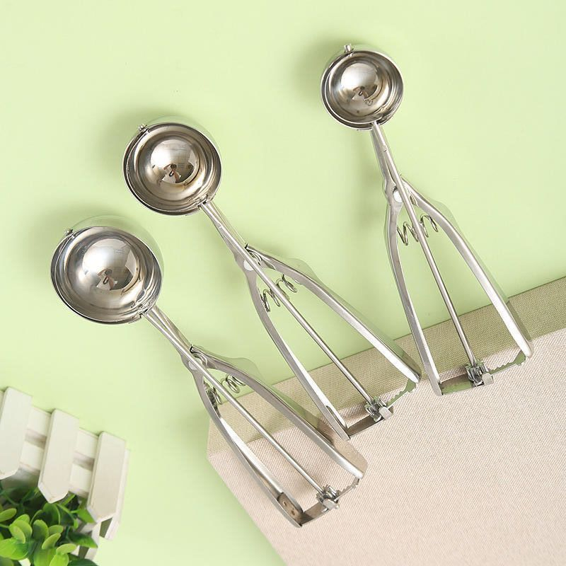 304 Cookies Ball Ice Cream Scoop Stainless Steel Ice Scoop Spoon with Trigger
