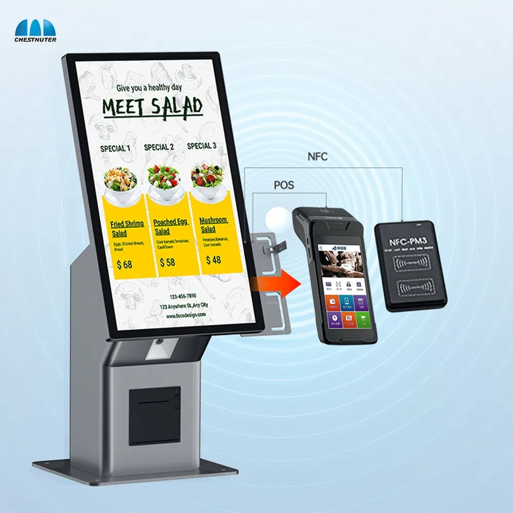 Сенсорный киоск Android POS 21.5 дюйма с принтером