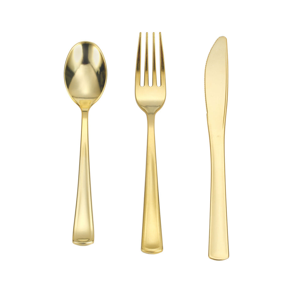 Fancy Airline Travel Plastic Cutlery Set Organizer Knife Fork Spoon Set Plastic Party Cutlery Napkin Kit