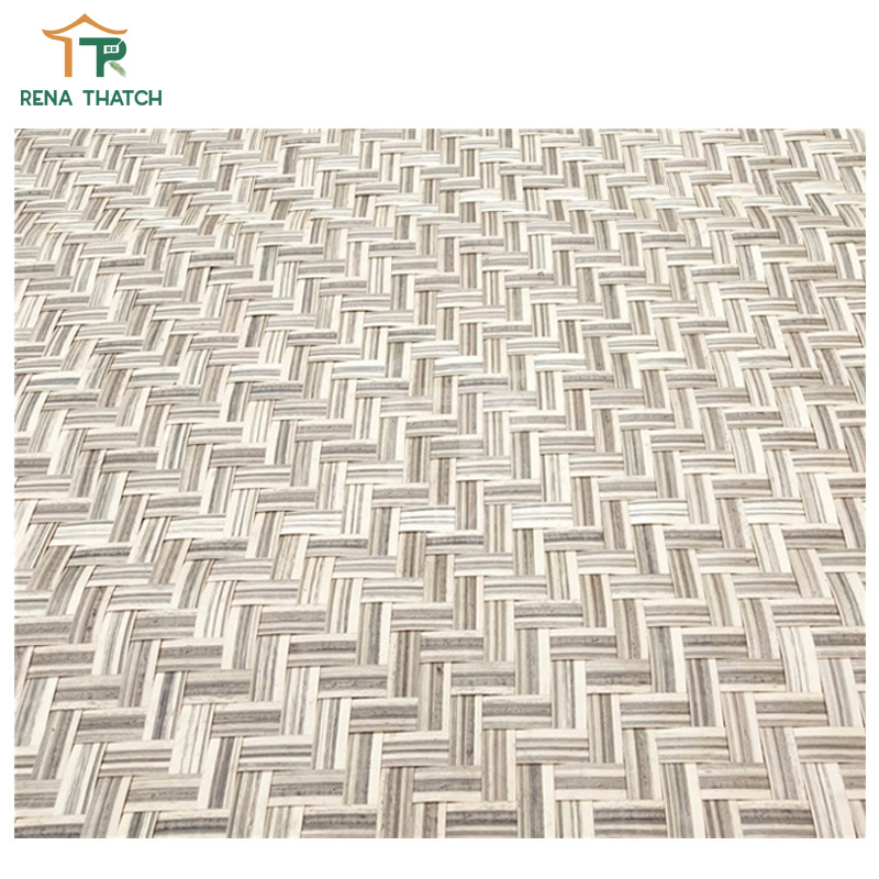 Tropical Area Use Ceiling Roof Plastic Straw Weaving Sheet Material Plastic Rattan Mesh Roll