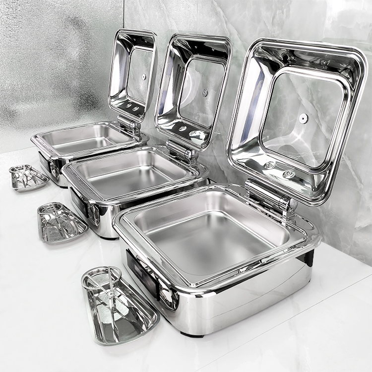 Hotel Restaurant Commercial Heat Preservation Furnace Chafer Buffet Food Warmer 6L Stainless Steel Chafing Dish