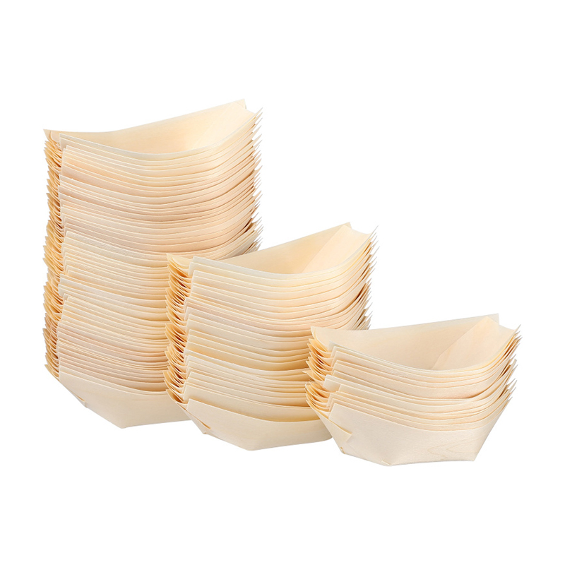 High Quality Disposable Sushi Tray 3'' 5'' Wooden Sushi Serving Boat