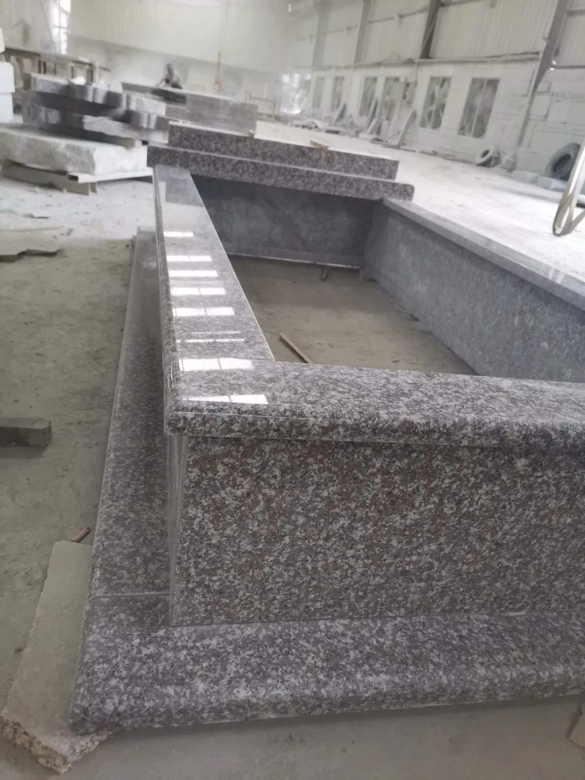Wholesale Price Romanian Single & Double G664 Brownstar Granite Tombstones for Memorials Monuments