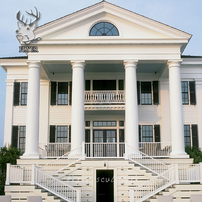 Outdoor Exterior Decoration Natural Solid Marble Building Pillar Columns