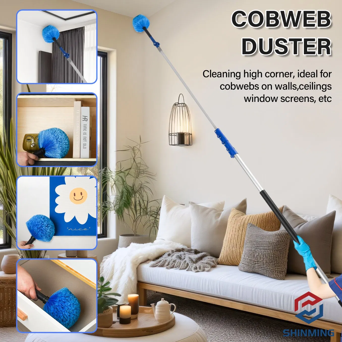 Aluminium Telescopic Cleaning Kit Extension Pole Cleaning Tool Set