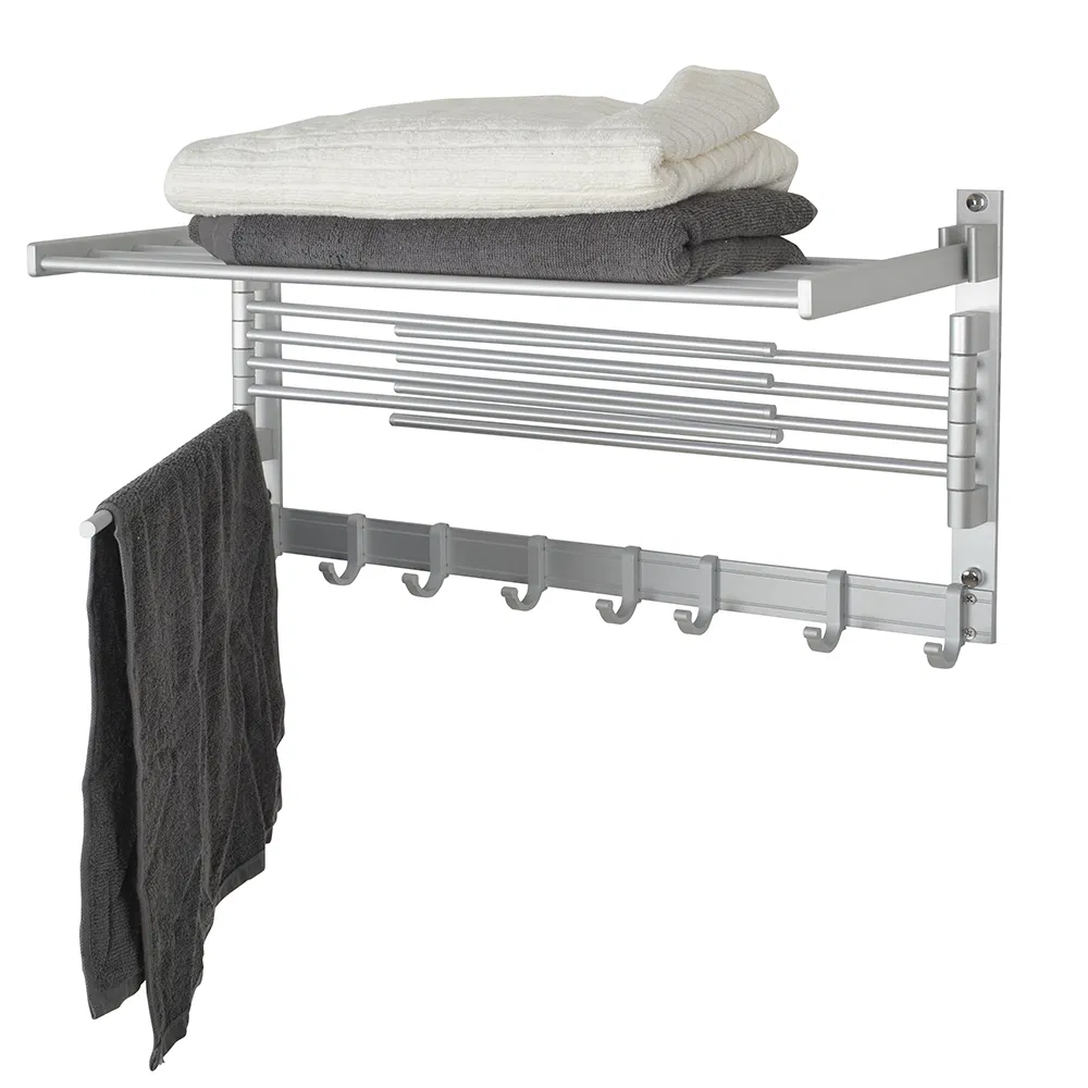 Aluminum Rotating Towel Rack for Bathroom Storage