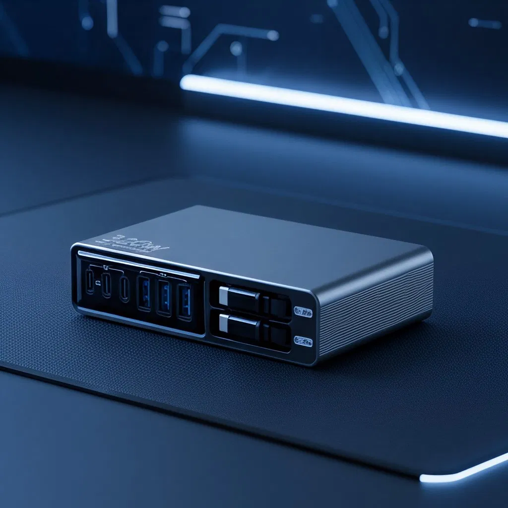 Мощный GaN зарядник 320W для телефона, планшета, ноутбука