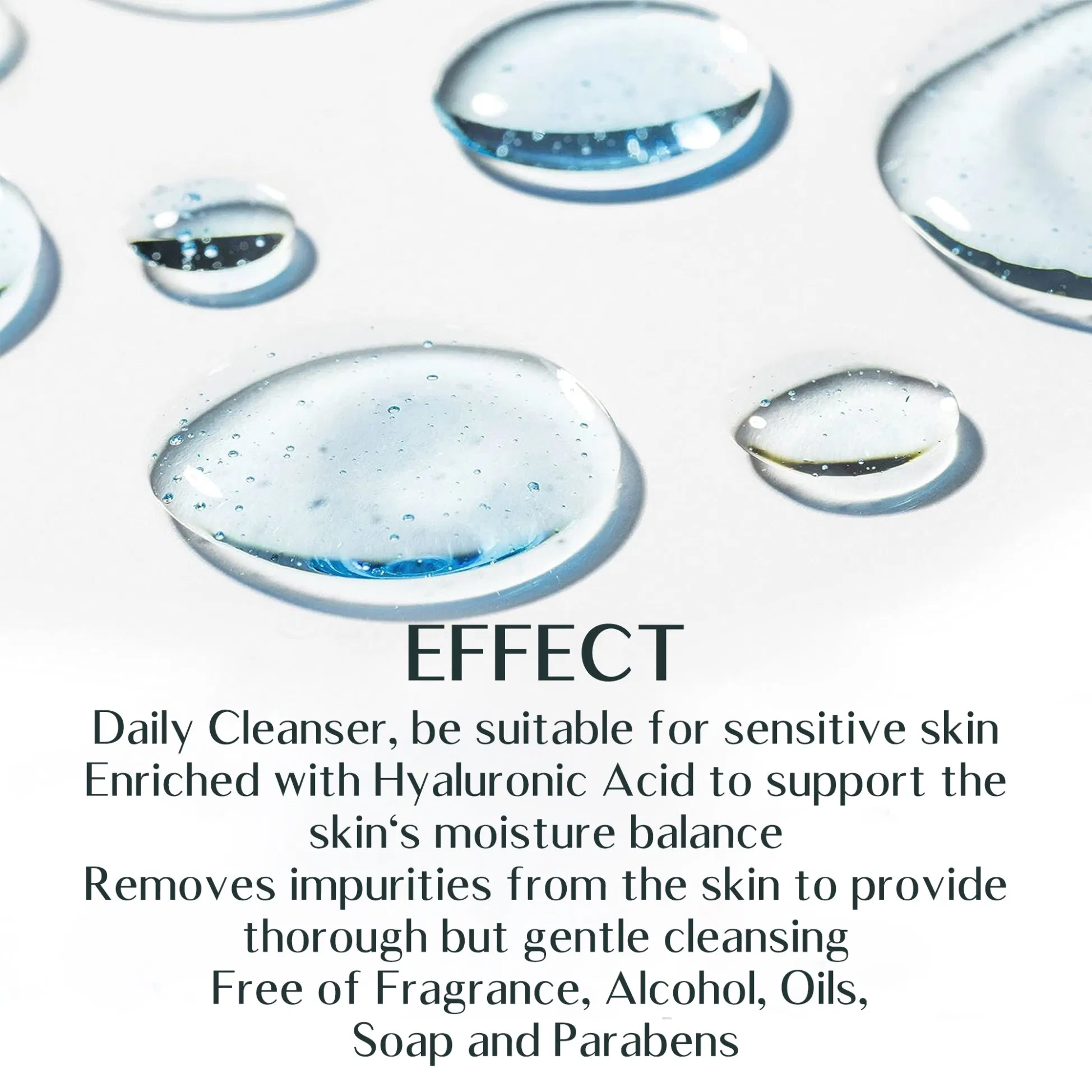 Custom Logo Facial Cleanser Gentle Anti Wrinkle Blemish Clearing Acne Treatment Pore Cleaner Face Wash Gel