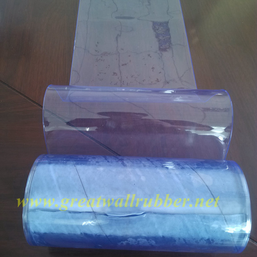 2mm Anti-Insect PVC Transparent Ribbed Curtains Plastic Flexible Door Curtain Strip