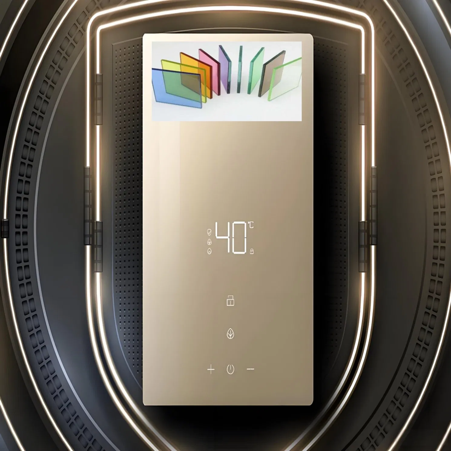 Range Hood Customized Smart Touching Control Panel Tempered Glass