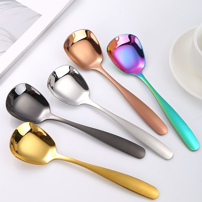 304 Stainless Steel Flat-Bottomed Spoon