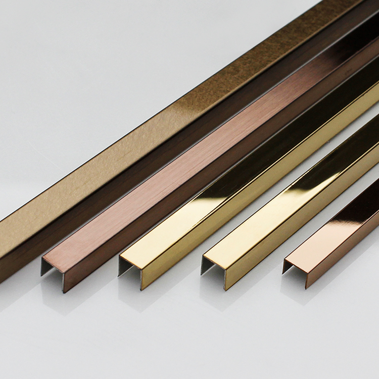304 Gold Stainless Steel Profile for Decorative Building Floor Trim