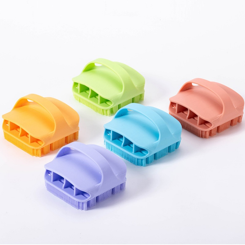 Multifunction Square Shape Silicone Shower Exfoliating Massager Brush Facial Cleansing Brush Cleaner