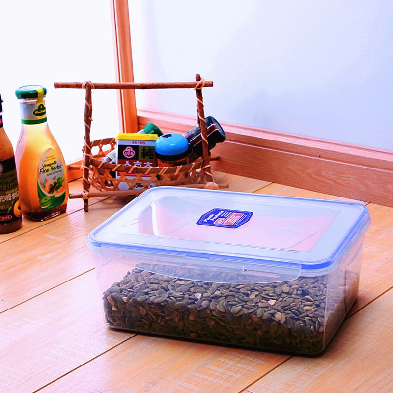 Low Price Food Packaging BPA Free Airtight Plastic Food Container Rectangular with Lid