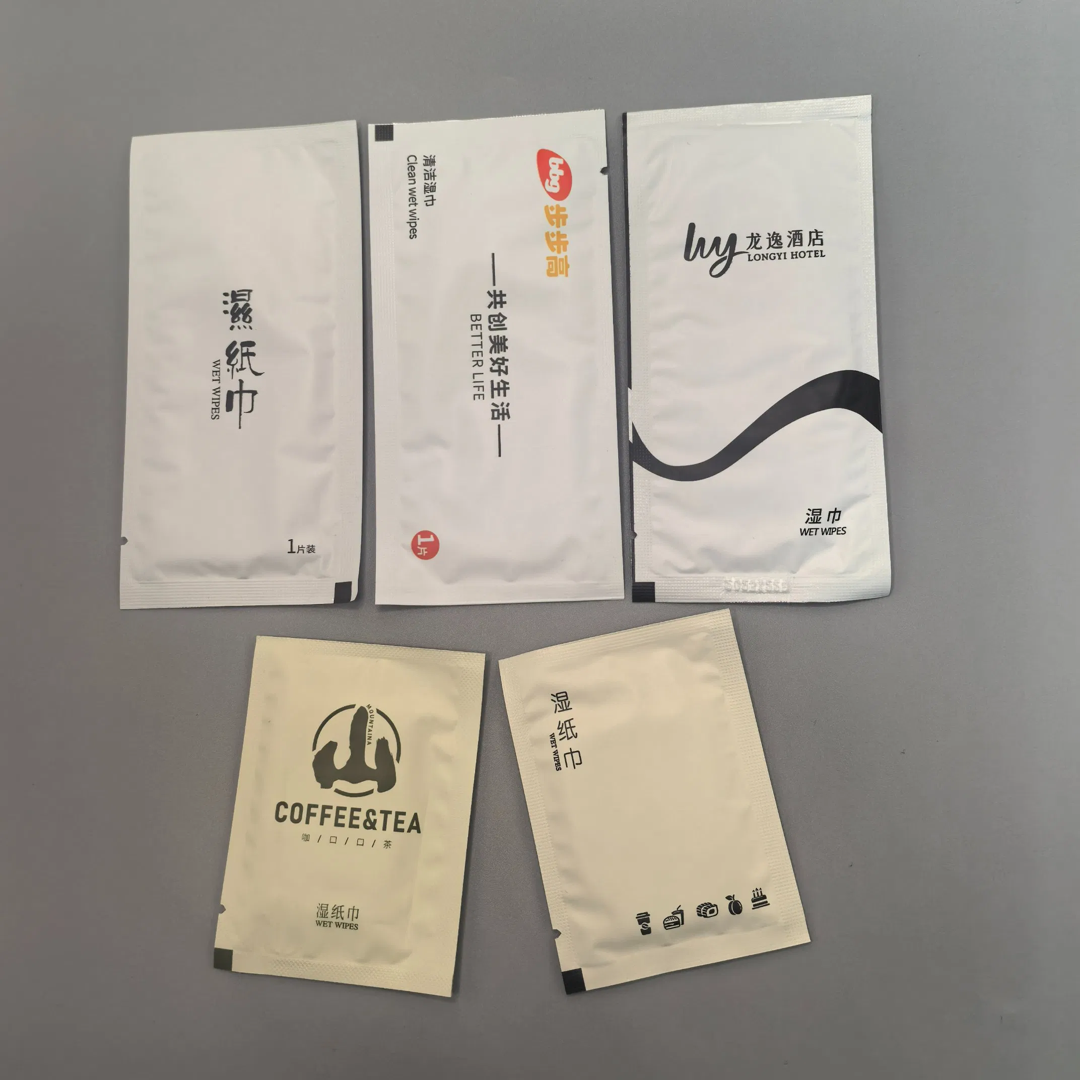 Wholesale Portable Individually Wrapped Single Piece Pack Disposable Restaurant Hotel Pure Water Organic Cotton Nonwoven Biodegradable Wet Wipes