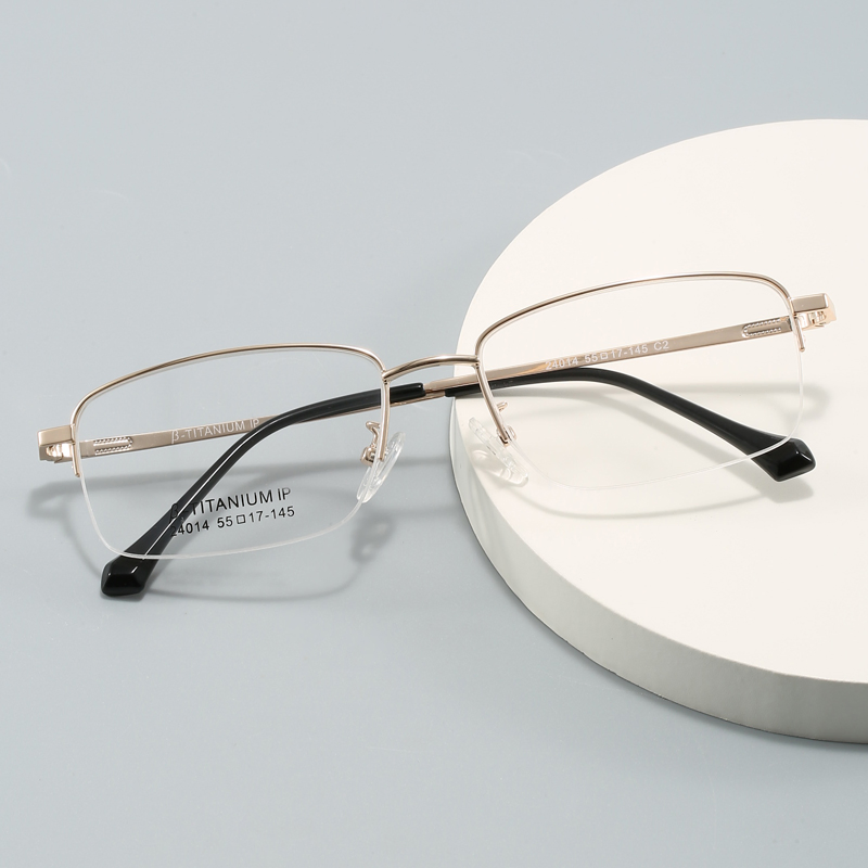 Original Design Square Eye Glasses Male Transparent Acetate Titanium Spectacle Frames