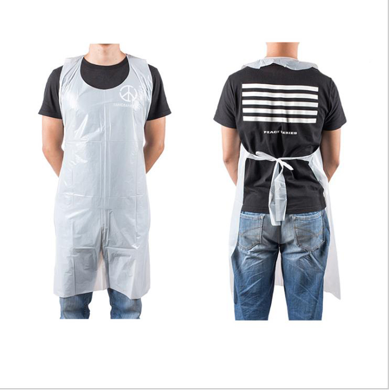 Premium Disposable White Polythene Apron for Unisex Use