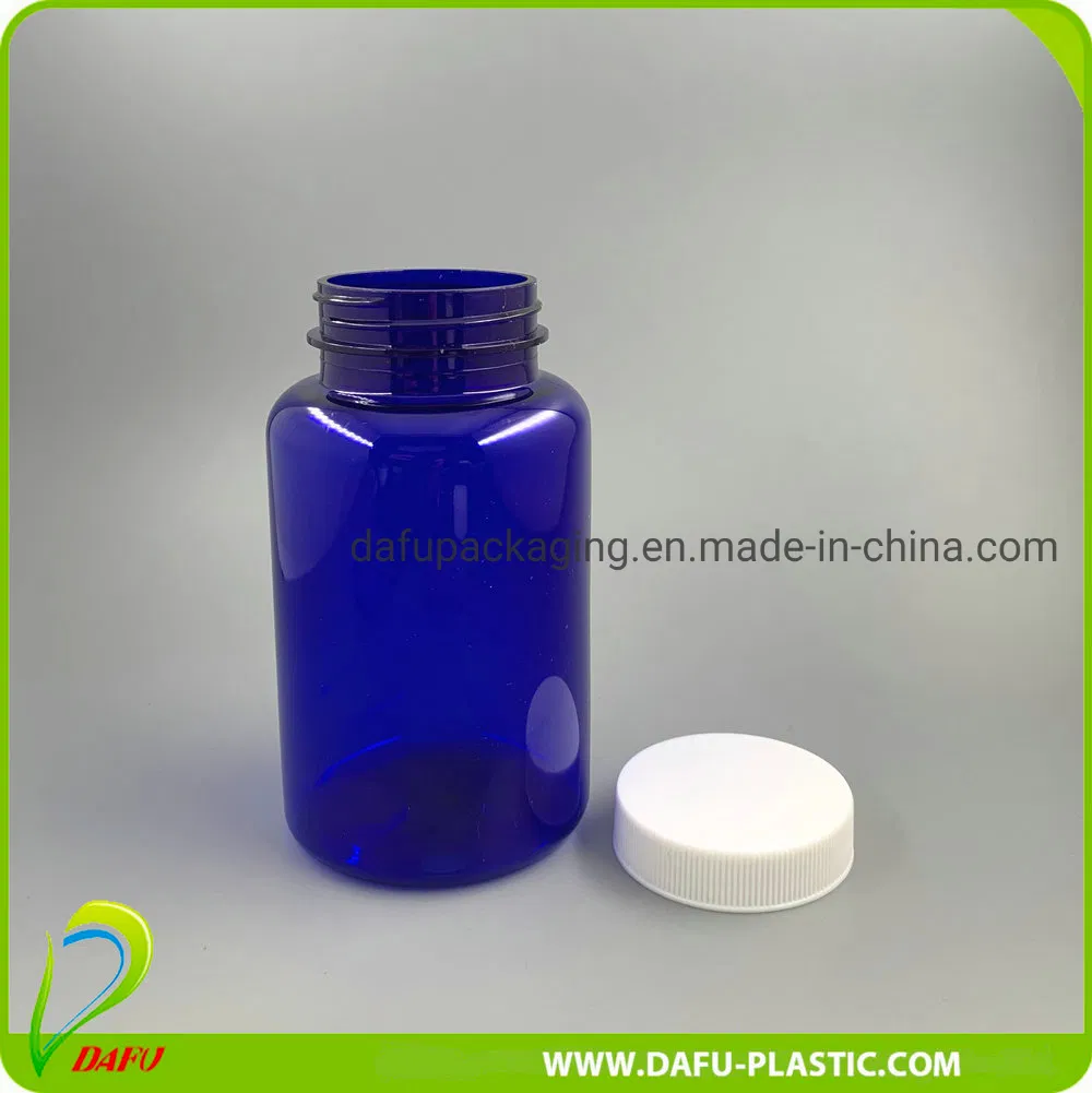 Custom Pet 250ml Pharmaceutical Packaging Vitamin Pill Plastic Bottle with Cap
