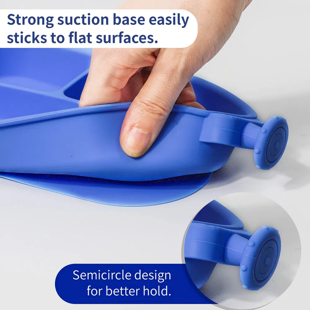 Customized Cute Submarine Shape Silicone Dining Plate Essential Kitchen Utensils for Babies
