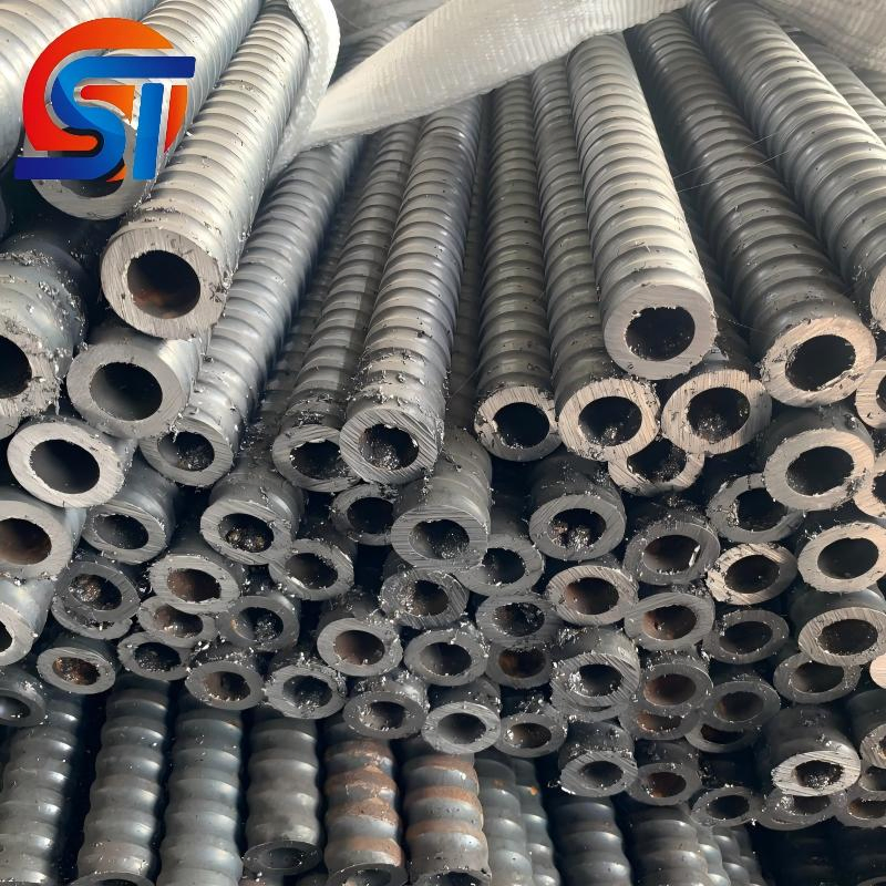 Self Drilling Anchor Bar T40 Threaded Hollow Anchor Rod for Soil Nailing Rock Bolting 40cr R51/30 Self-Drilling Bolts