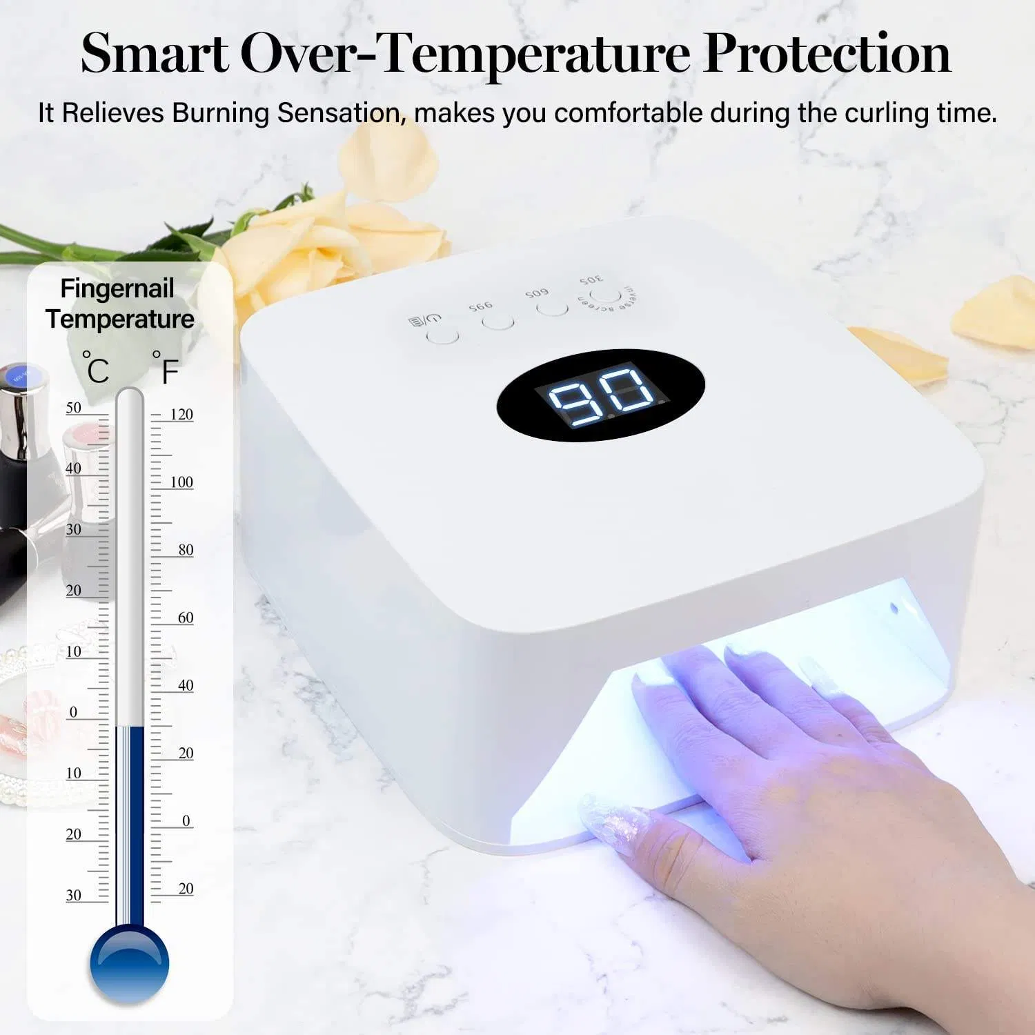 Cordless LED 54W Rechargeable UV LED Nail Lamp