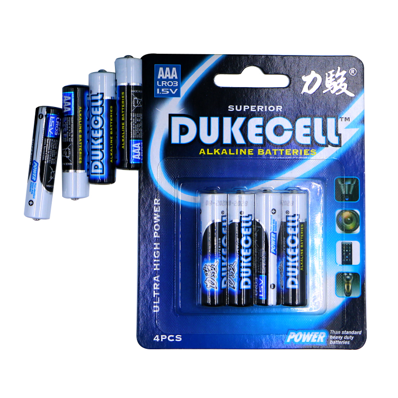 1.5V 140mins AAA Am4 Lr03 ultra Alkaline Batteries Dry Cell Battery Heavy Duty High Power for electronic equipment