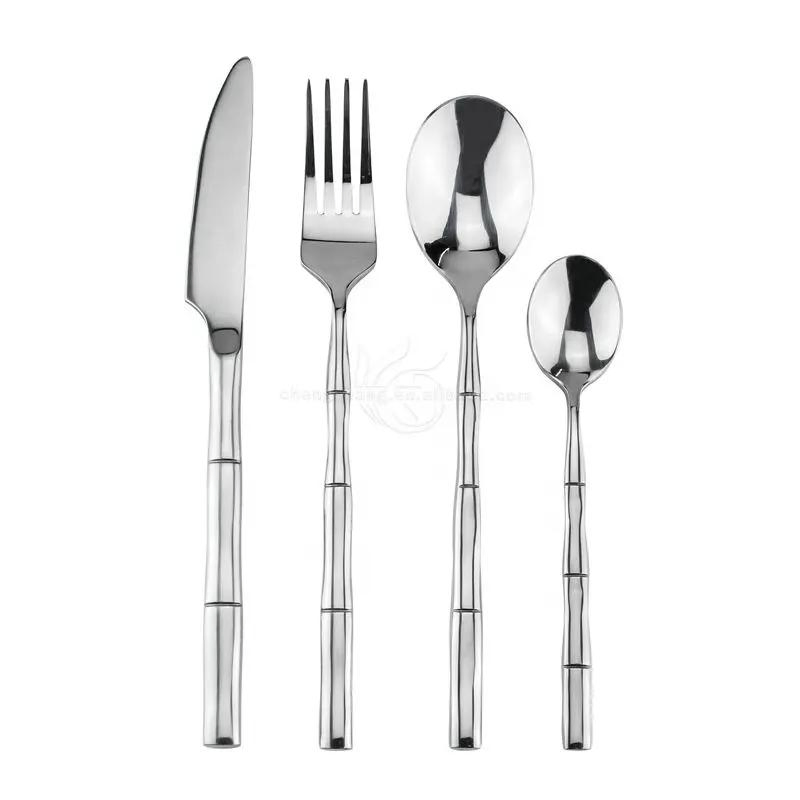 Wedding Restaurant Hotel Dinnerware Dinnerware Stainless Steel Metal Cutlery Tableware Flatware Knife Fork Spoon Cutlery Set