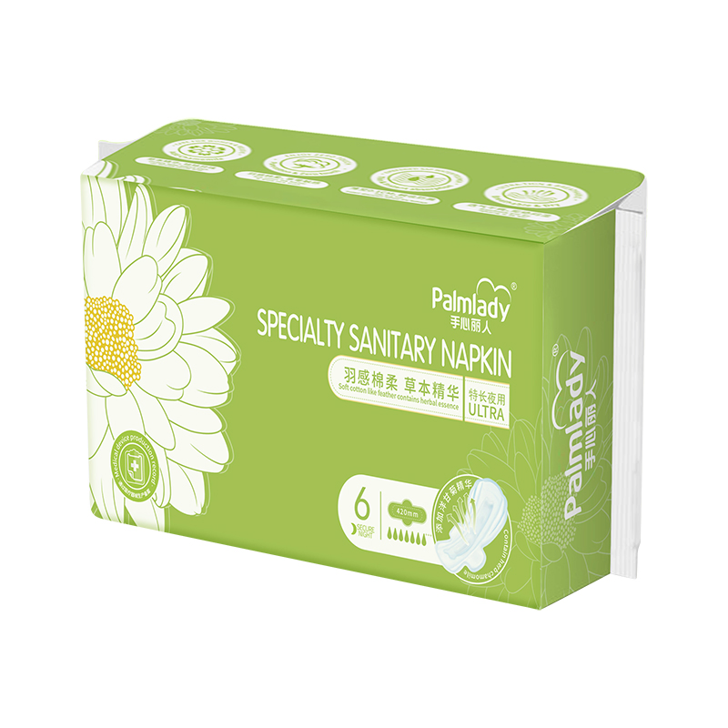 Breathable Sanitary Napkin with MID-Convex Core Cotton Soft for Lady Care Custom Logo