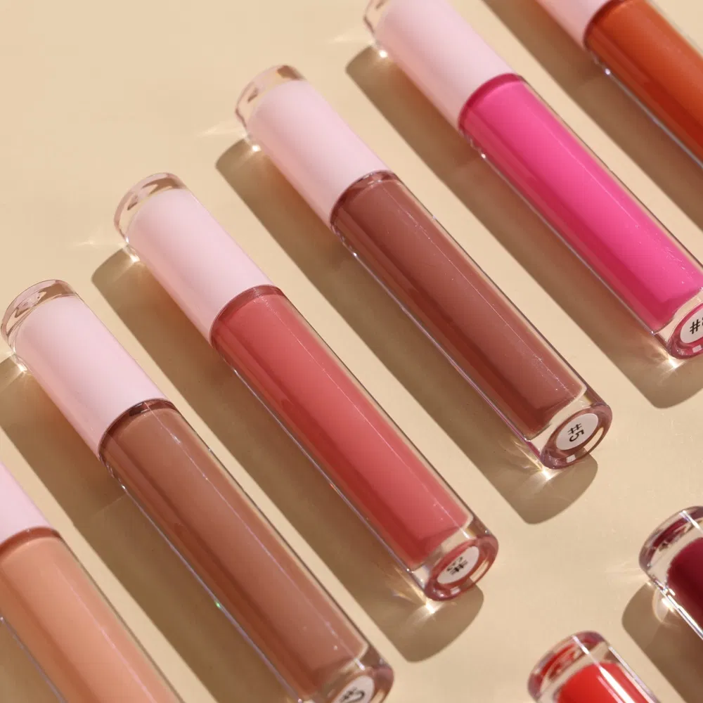 Unique Wave Shape Moist Changing Lip Oil Lip Gloss Waterproof Wavy Grain Your Logo Lipgloss for Girl