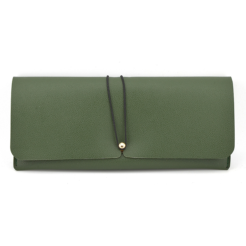 Wholesale Custom PU Leather Eyewear Sunglasses Case with Elastic String