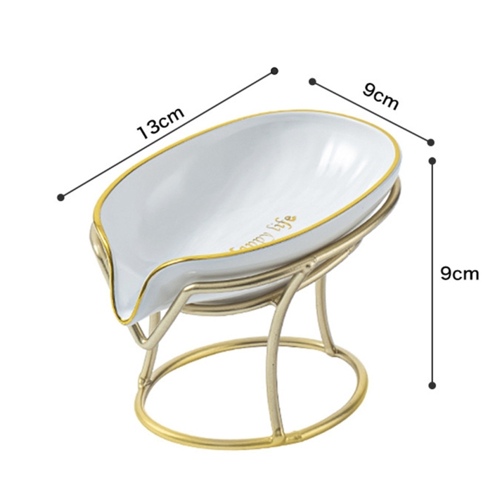 Classic Plastic Metal Soap Dish Raised Edges Bathroom Accessories