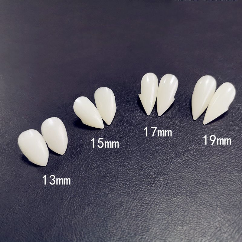 Halloween Vampire False Teeth Fangs and Adhesive Glue for Cosplay